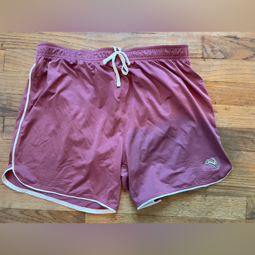 Tracksmith L Twilight Shorts - Rosewood/Ivory 5”